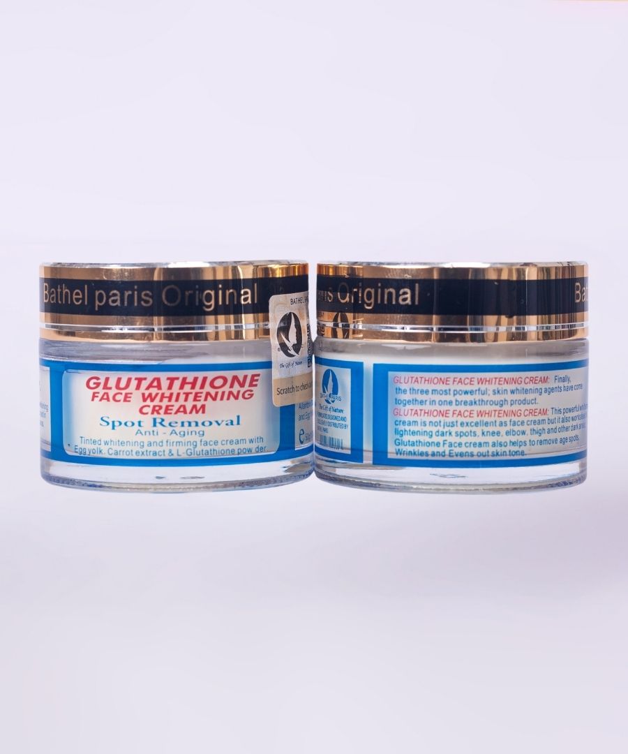 glutathione face whitening cream, spot removal and anti aging