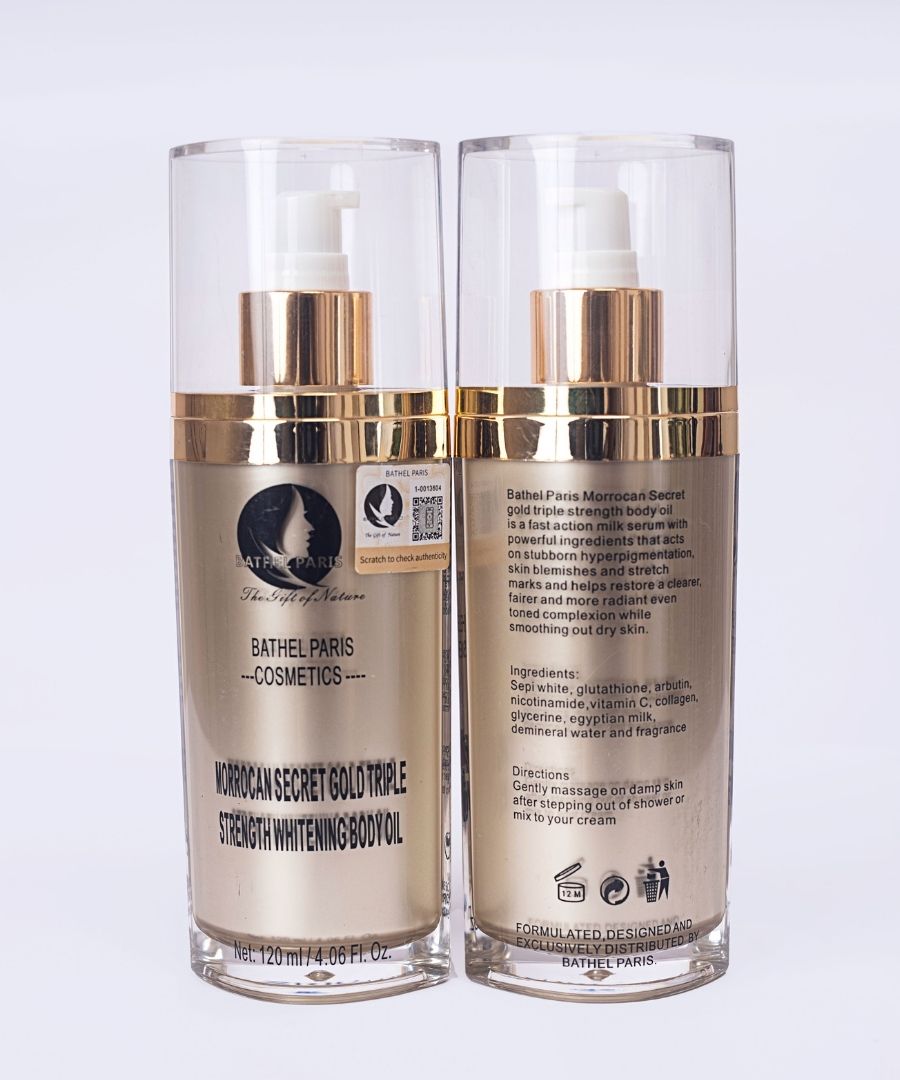 morroccan secrets gold triple strength whitening body oil