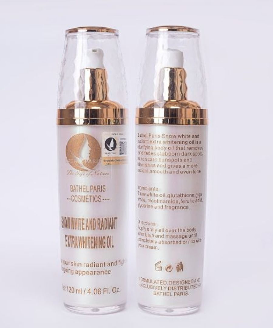 snow white and radiant extra whitening oil