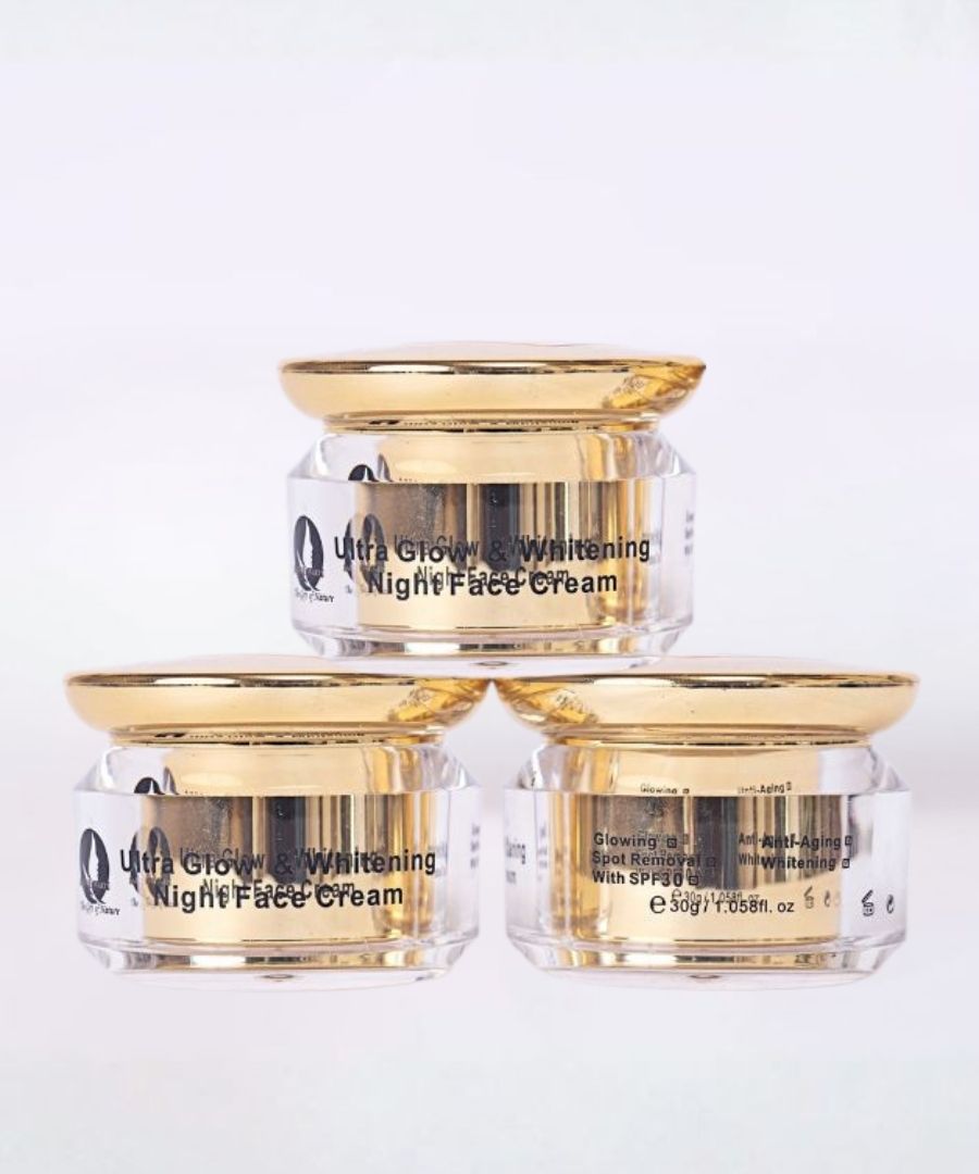 ultra glow & whitening night face cream